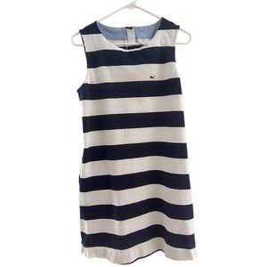 Vineyard Vines Navy and White Striped Dress